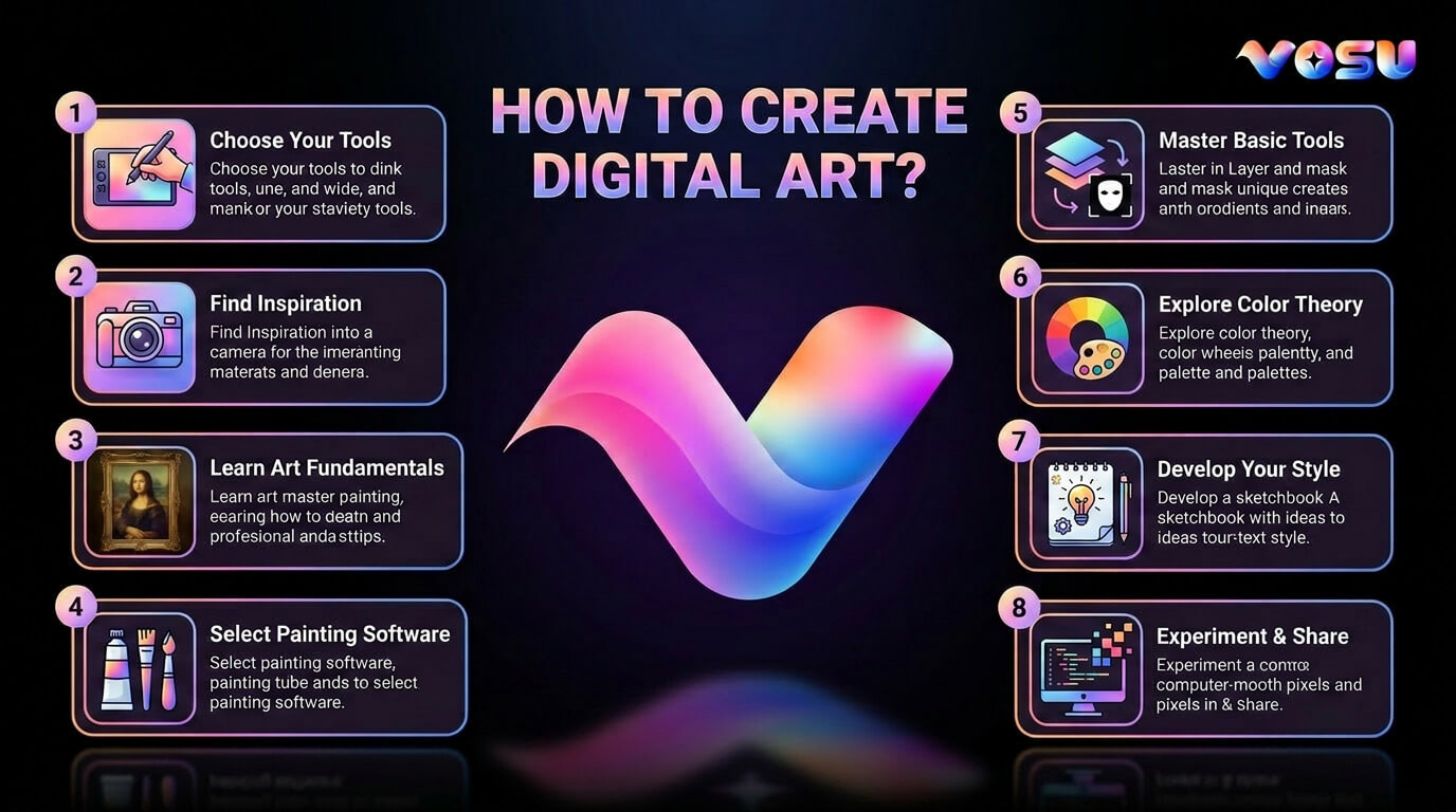 How to Create Digital Art? 8 Best Tips | VOSU.AI
