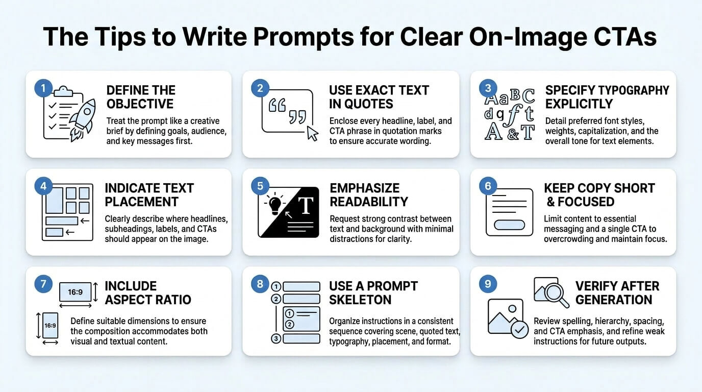 Tips to Write Prompts for Clear On-Image CTAs