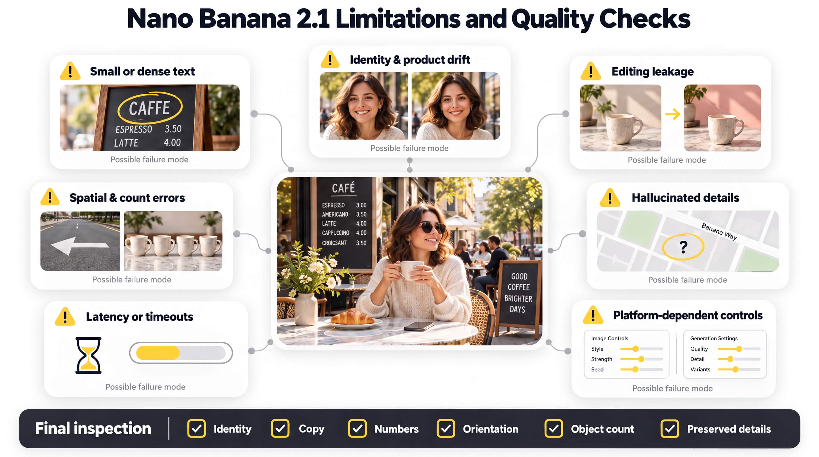 Nano Banana 2.1 limitations and quality assurance checks