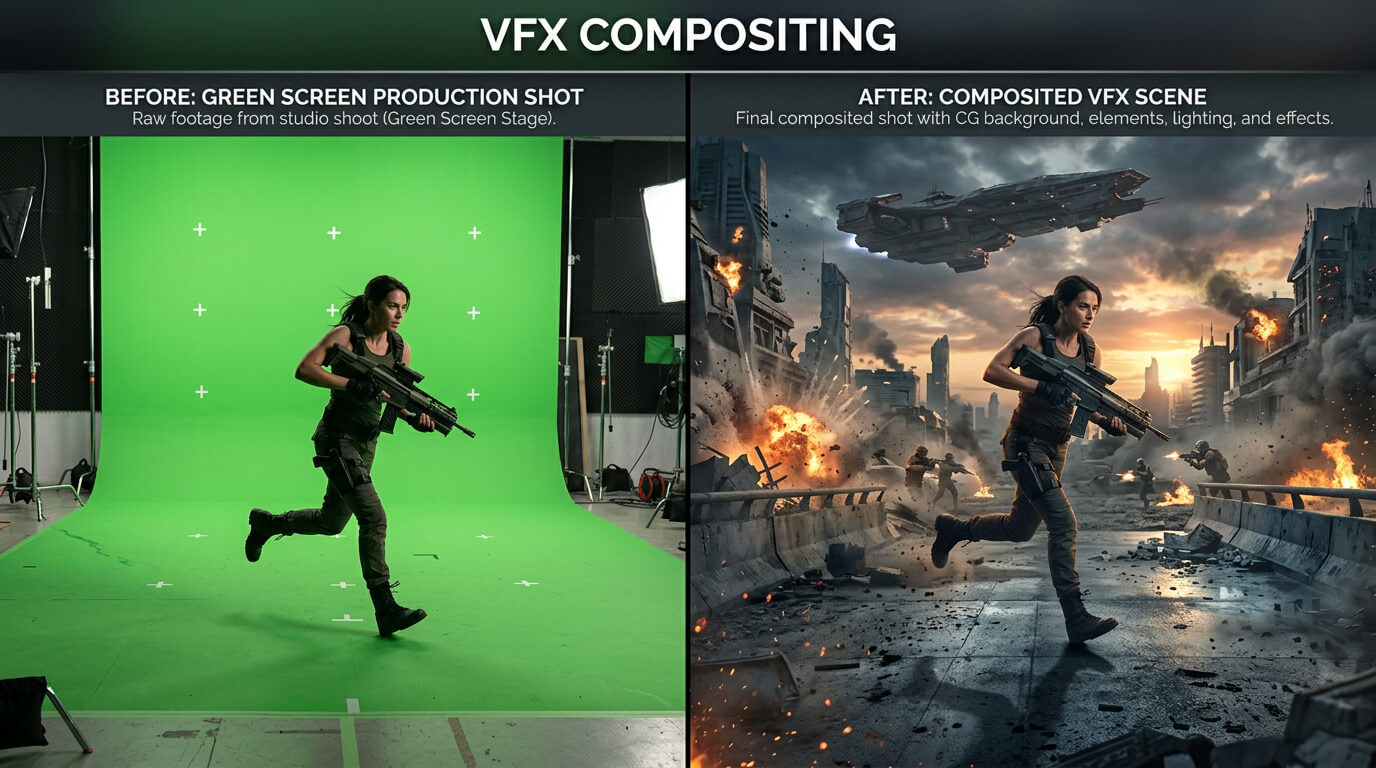 VFX compositing process